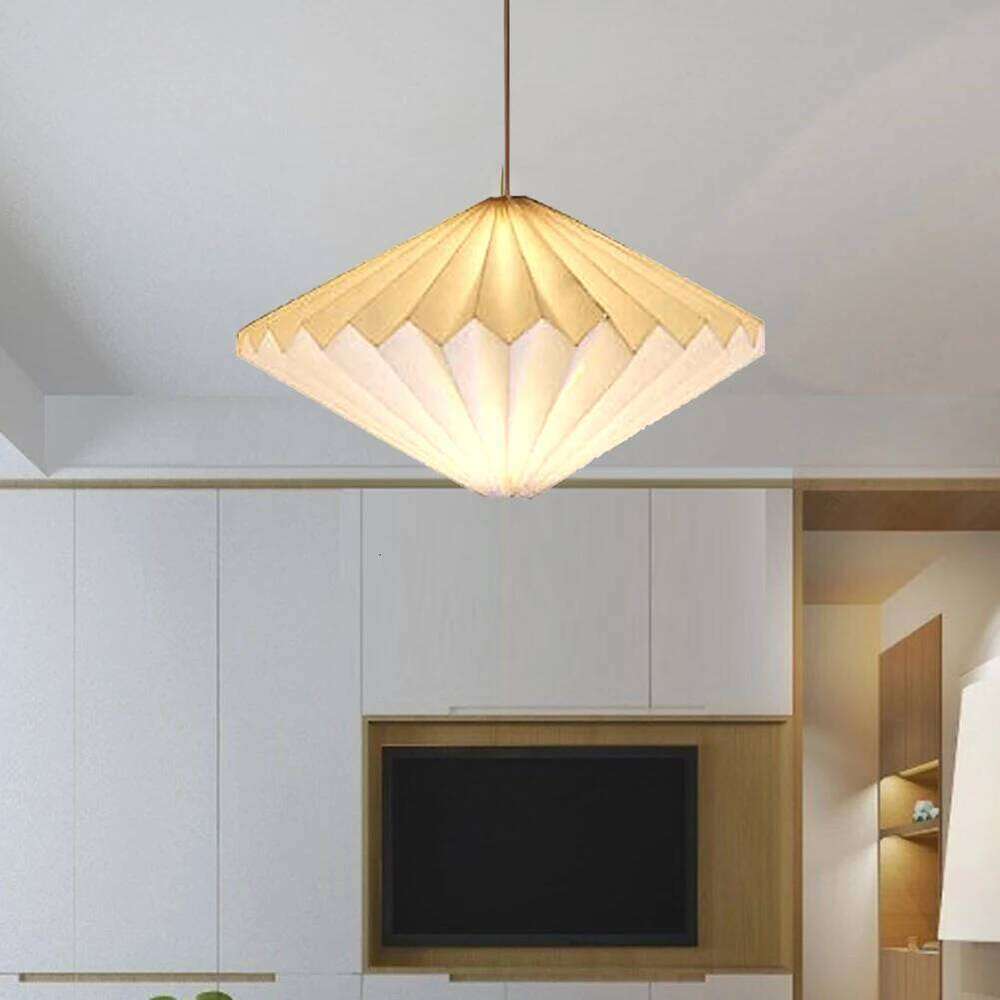 Paper Lantern Nordic Style Chandelier Shade Creative Hanging Lamp Cover Origami Pendant Lampshade Living Room Decor
