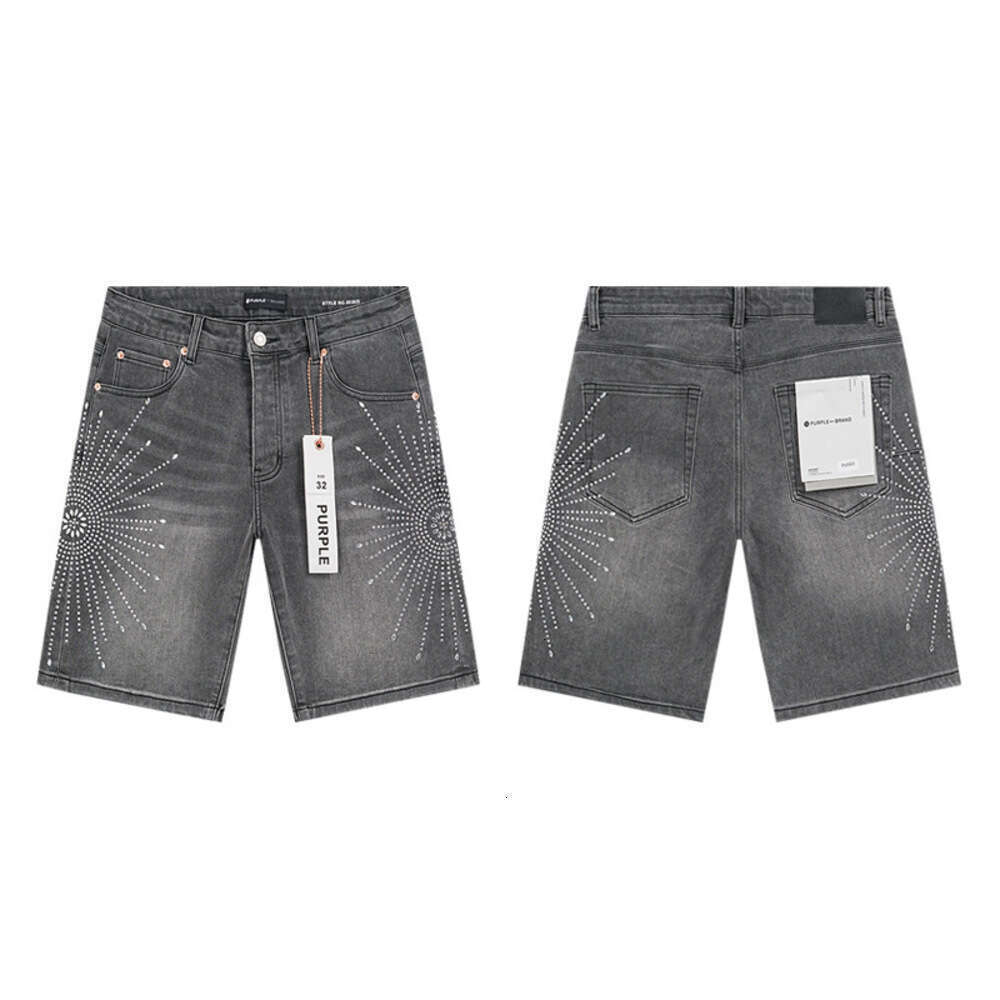 Purple Shorts Designer Mens Purple Jean Shorts Fashion Casual Brands Retro Comfort Jeans Summer Beach Pants High Quality Street Wear Trend Purple Shorts E14