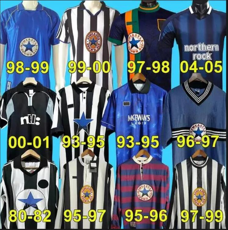 New castleS 95 96 97 99 2000 01 03 04 SHEARER Retro SOCCER jerseys HAMANN SHEARER PINAS 1993 1980 82 05 2006 UNITED OWEN classic FOOTBALL SHIRTS Ginol