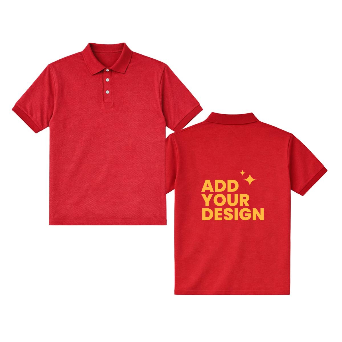 Adult Performance Polo Shirt | Moisture Wicking Cotton Poly Blend | Classic Collared Sport Top DTG Ready