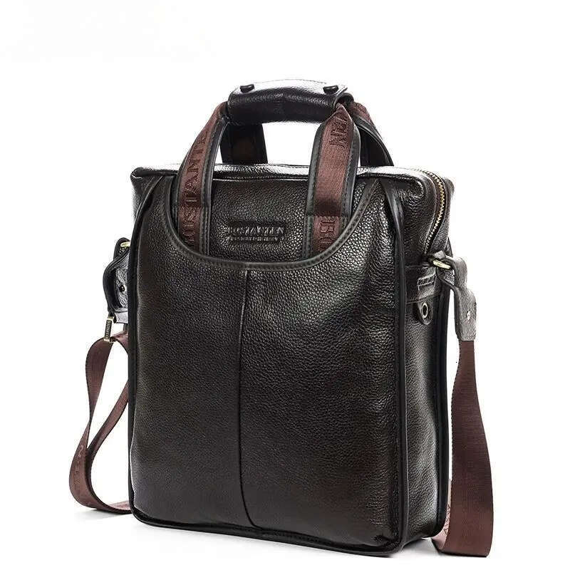 Brand New Design Men Genuine Leather Cowhide Handbag Large Capacity Messenger Shoulder Tote Bag Business Briefcase Laptop Bag SENYY