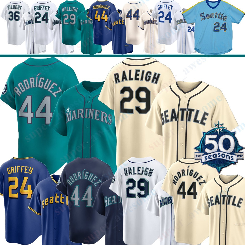 SeattleS Mariners Baseball Jersey 44 Julio Rodriguez Cal Raleigh Randy Arozarena Josh Naylor George Kirby Bryan Woo Luis Castillo Logan Gilbert JP Cra