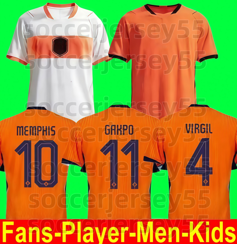 26 27 Netherlands soccer Jerseys 2026 2027 Holland Home Away Player Fans Men Kids Football Jersey Shirts Kit MEMPHIS VIRGIL DE JONG GAKPO MALEN DUMFRIES Van De Ven
