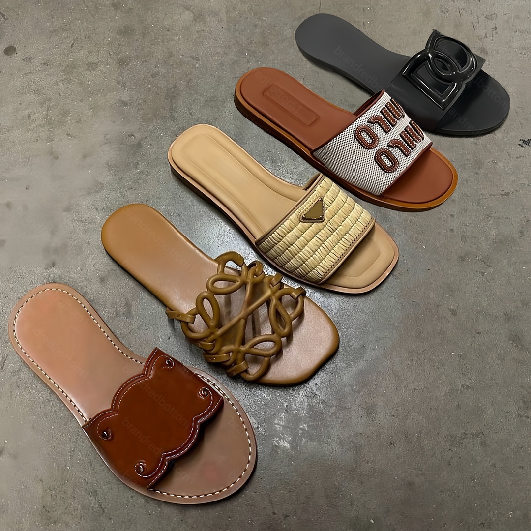 Sandals Slide Slippersluxury Casual shoes Designer Mens Sliders fashion outdoor Beach sandale Womens Shoe flat loafer Summer Mule Fashion Jelly Slippers