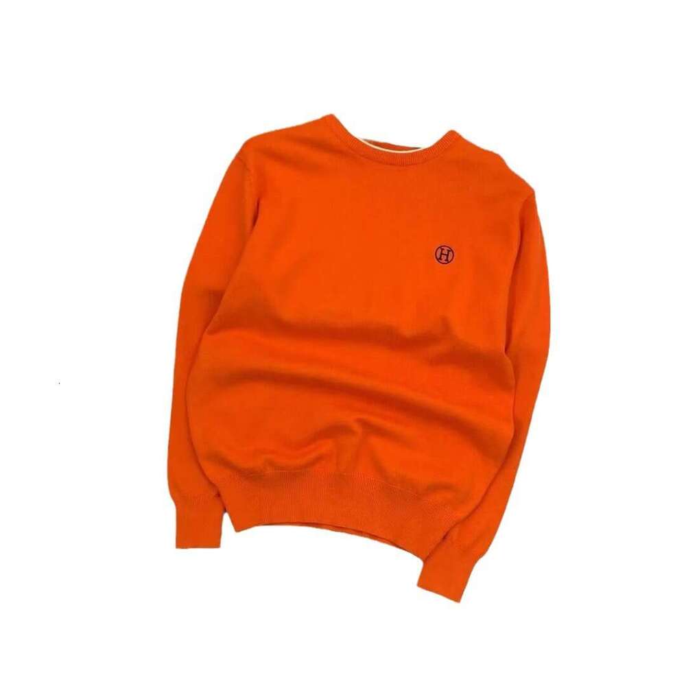 Fashion Brand Chest Embroidered Letters Simple Round Neck Warm Knit Autumn Winter Youth Luxury Versatile Sweater For Men
