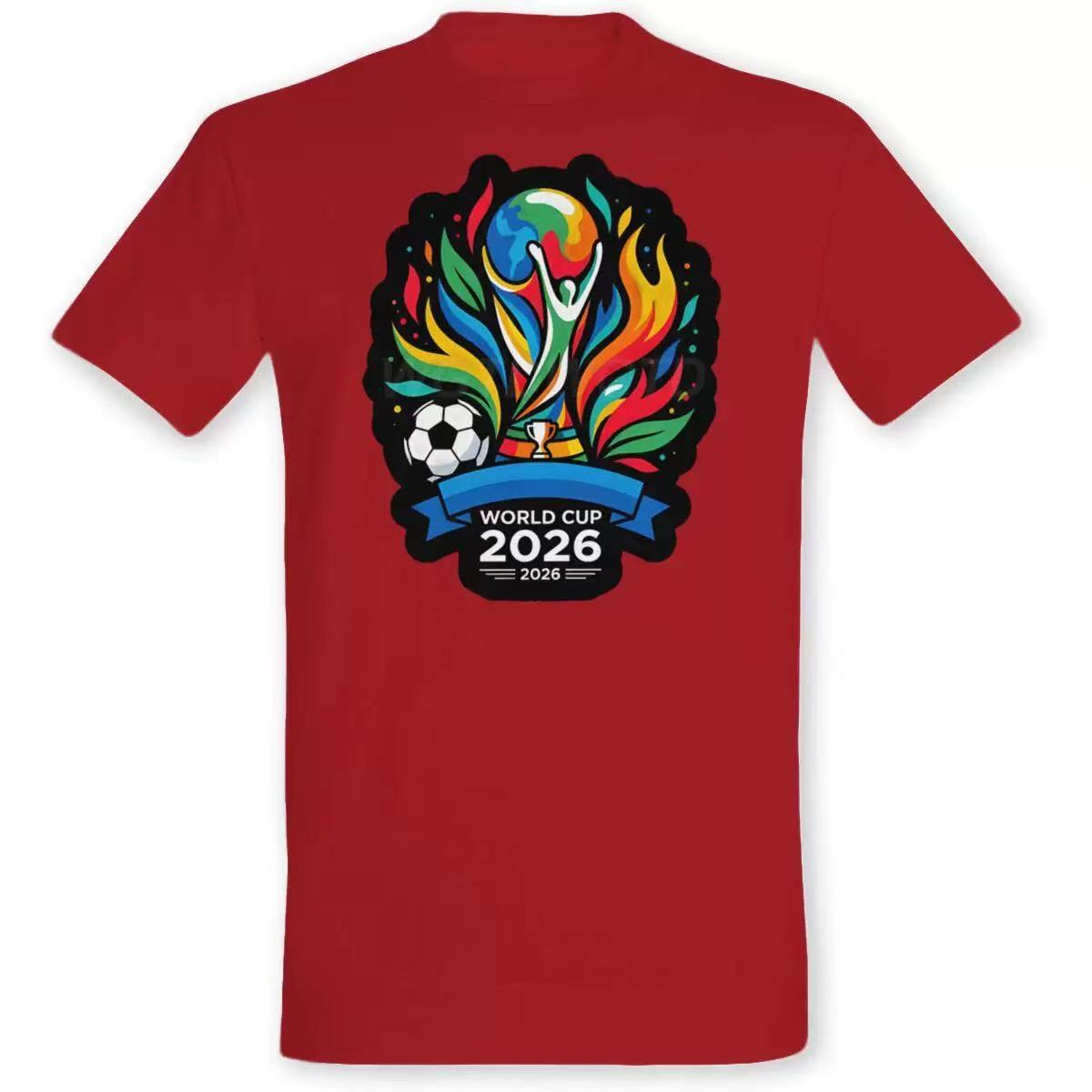 2026 World Cup Collection Men's Cotton T-Shirts | Soccer Theme Short-Sleeve Fan Tees