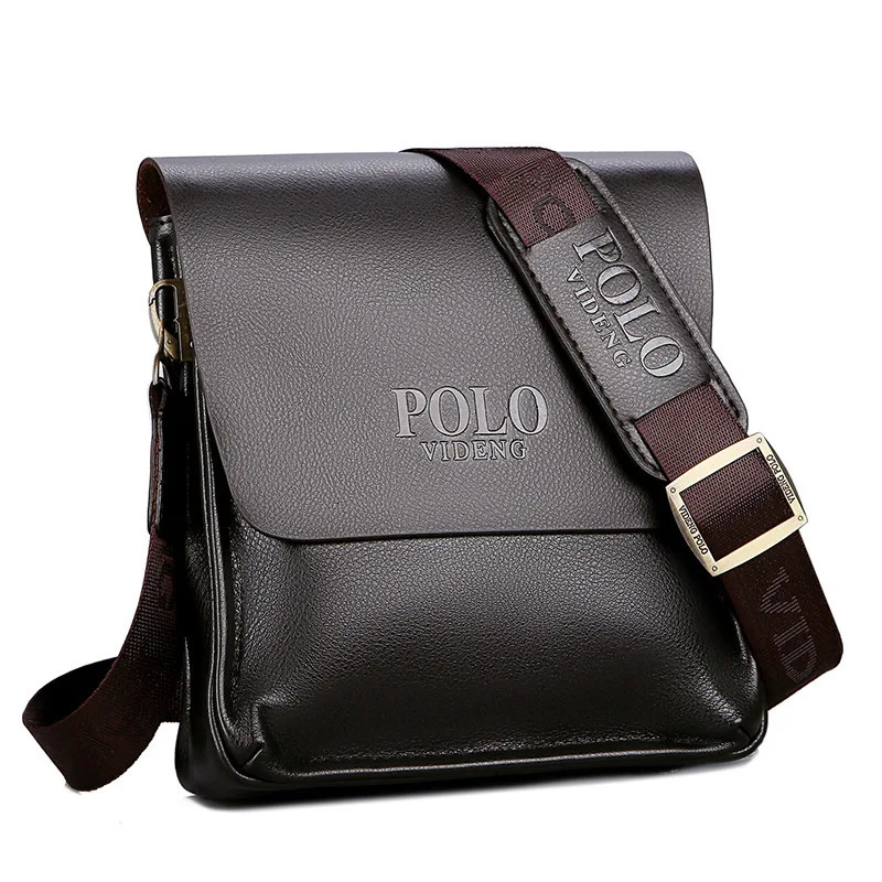 Mens POLO Crossbody Bag Casual Business Style Vertical Shoulder Highquality Leather Trendy Daily Commuting 260410