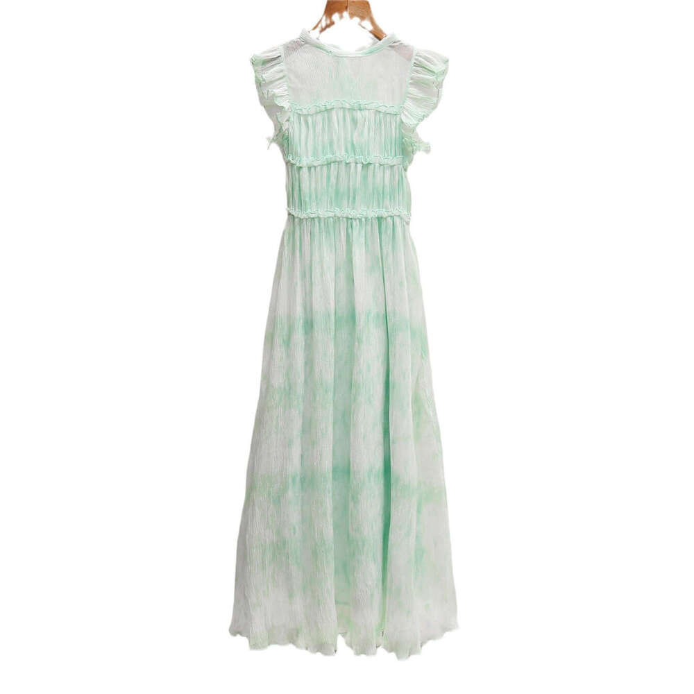 Designer's FC high-end women's long skirt summer outfit new k30 FC fairy soft long sleeved flowing slim fit dress