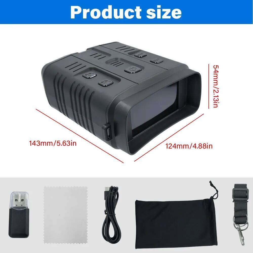 4K Night Vision Binoculars Device 10x Digital 800m Full Dark 8W Infrared WiFi Telescope Goggles For Hunting Camping Video Record
