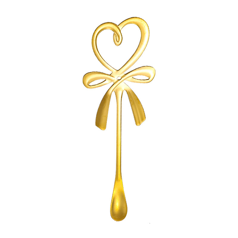 Stainless Steel Dessert Creative High-Value Bowknot Cake Coffee Stirring Bird's Nest Gift Spoon