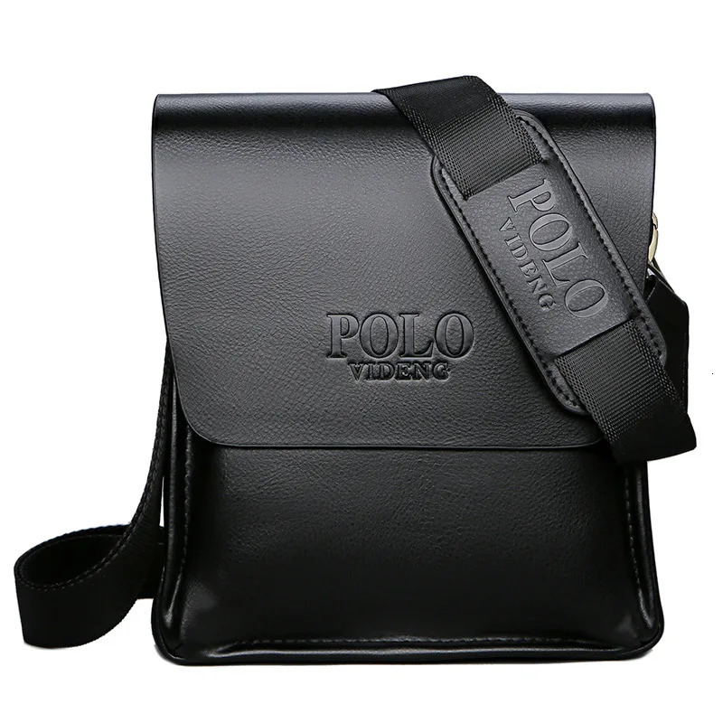 Mens POLO Crossbody Bag Casual Business Style Vertical Shoulder Highquality Leather Trendy Daily Commuting 260410