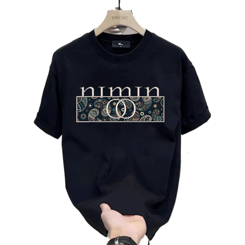 Designer Heavyweight Trendy Brand Cotton T-shirt Luxury Fashion Creative Print Men's Summer Round Neck Loose Casual Short Sleeved Top Outdoor Bas