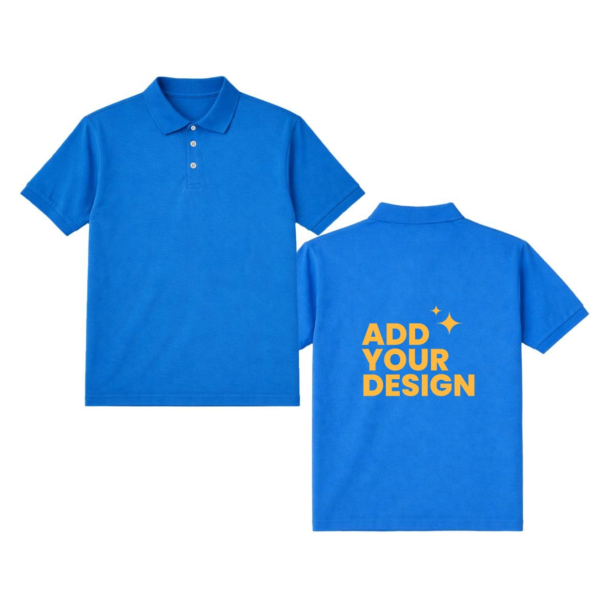 Adult Performance Polo Shirt | Moisture Wicking Cotton Poly Blend | Classic Collared Sport Top DTG Ready