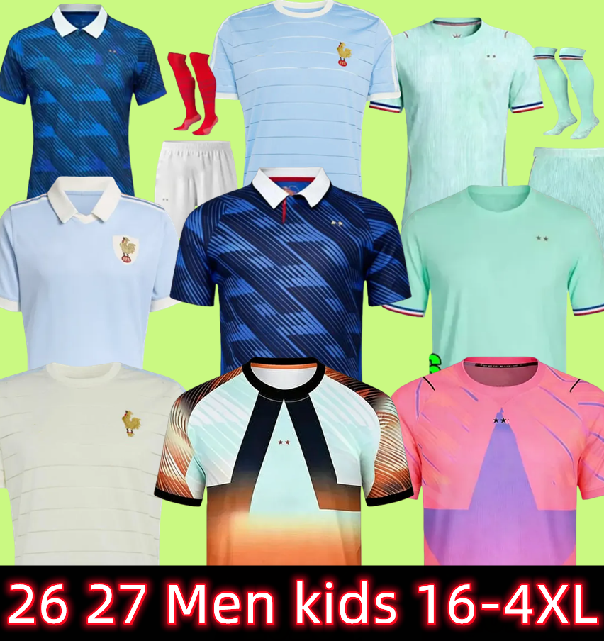 French club Full Sets 2025 2026 2027 MBAPPE soccer jerseys 25 26 27 GIROUD GRIEZMANN SALIBA KANTE Maillot de foot equipe Maillots Men kids kit football shirt PAVARD