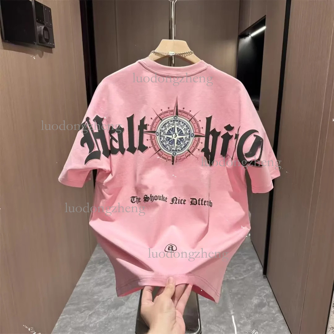 2026 Designer T-shirt Luxury Men's Clothing American Street Retro Trendy Brand Casual Printed Letter Sports Short Sleeved Top Summer Youth Basic 