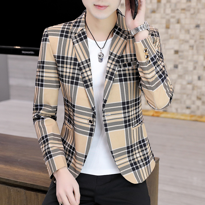 Designer Blazer - New Slim-fit Korean-style Men's Suit Jacket, Suitable For Young Men. It Is Both Casual And Fashionable Fashionable Luxurious Ja