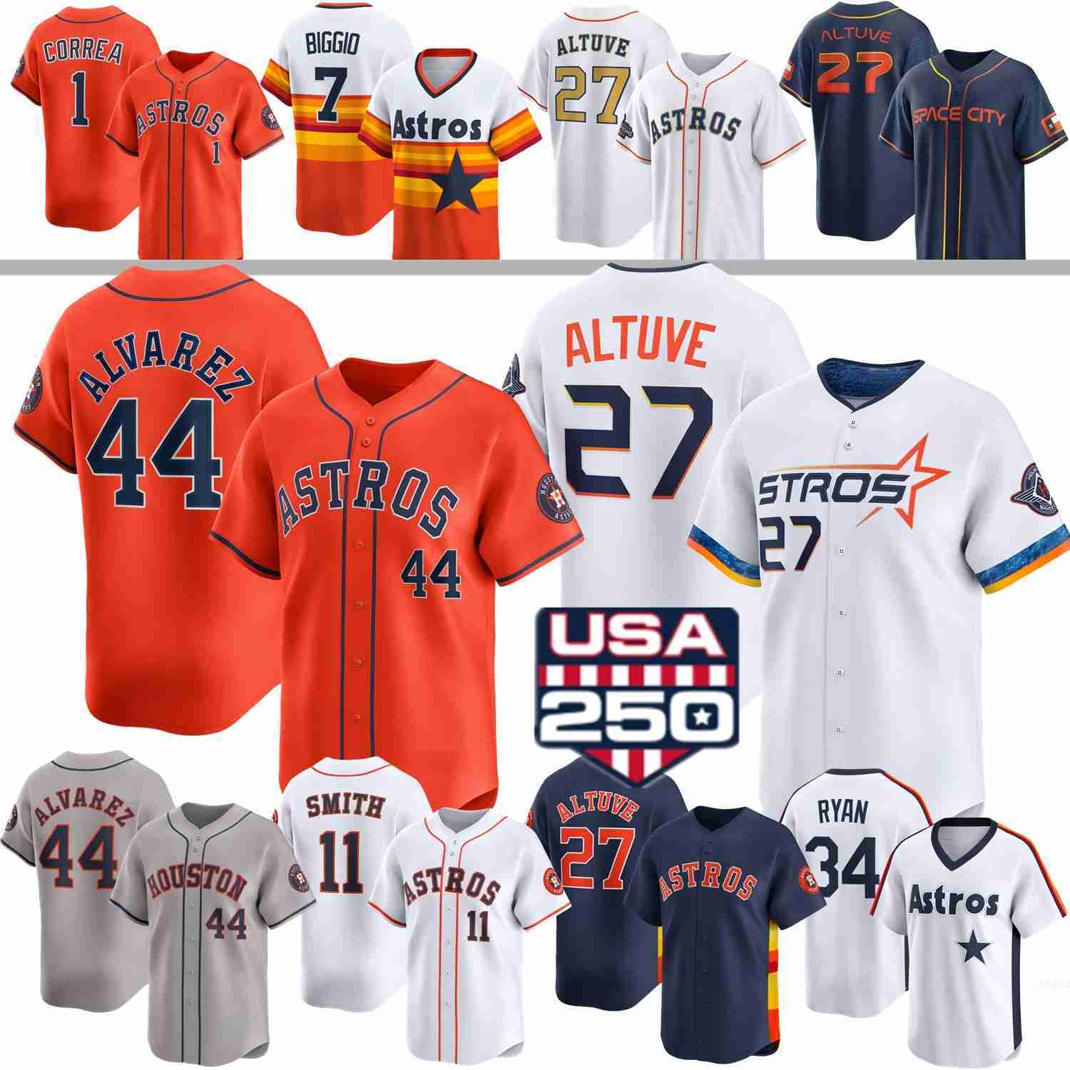 2026 HoustonS Jersey Astros Yordan Alvarez Jose Altuve Nolan Ryan Carlos Correa Josh Hader Jeremy Pena Cam Smith Still Tippin Craig Biggio Jeff Bagwel