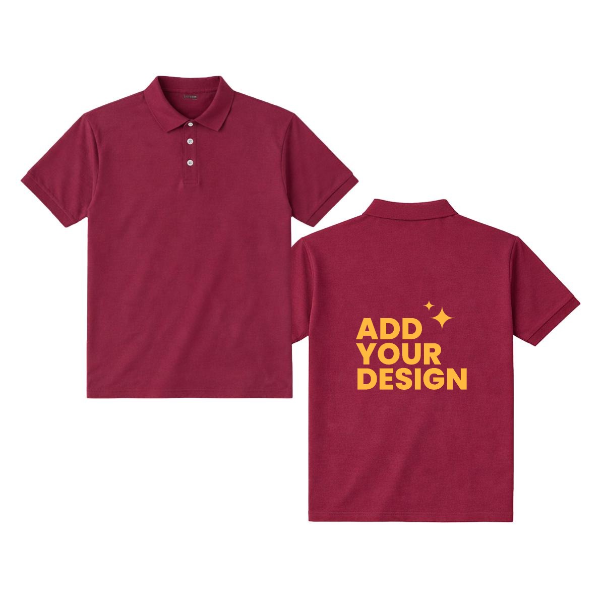 Adult Performance Polo Shirt | Moisture Wicking Cotton Poly Blend | Classic Collared Sport Top DTG Ready