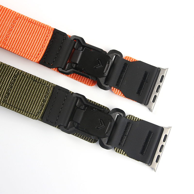 FASTAND Tactical Nylon Band with Magnetic Buckle for Apple Watch Ultra 2 49mm, Rugged Sport Strap for iWatch 10 9 8 7 SE 45mm 44mm Bracelet
