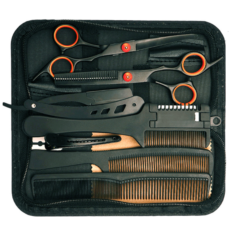 Professional hairdressing scissors set straight scissors and thinning scissors homeuse hairdressing scissors hair cutting tools 230906