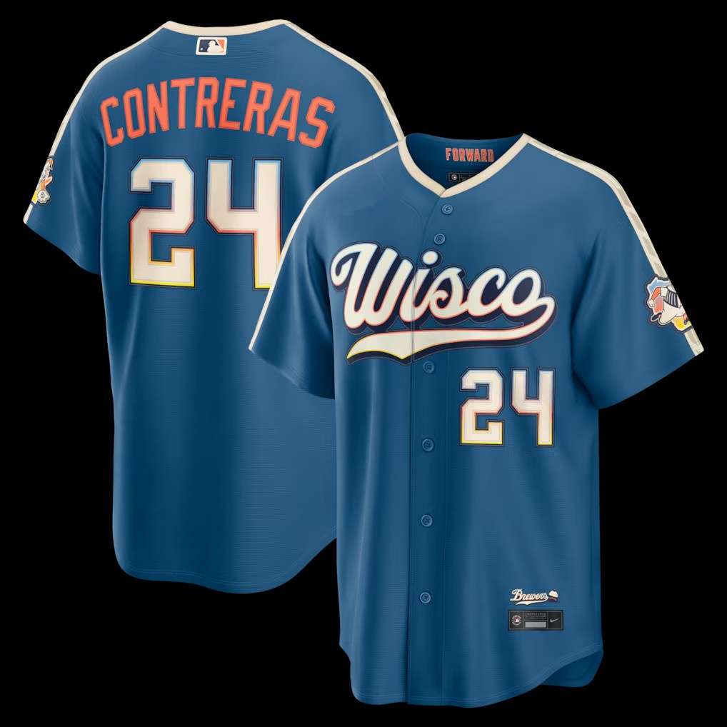 32 Jacob Misiorowski 11 Jackson Chourio 22 Christian Yelich 2 Brice Turang 24 William Contreras 53 Woodruff Frelick Brewers Men 2026 Cit Connect baseb
