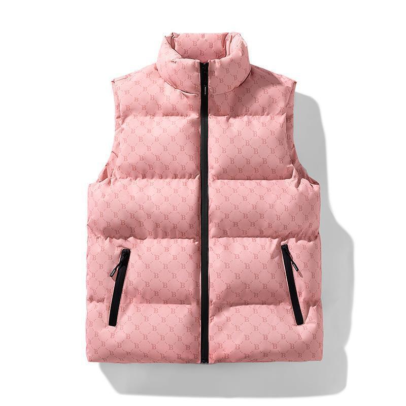 High End Luxury New Fashion B-type Thick Cotton Vest Men's Bread Designer Jacket Cotton Vest With Zipper Pocket Sleeveless Vest Thick And Warm Ou