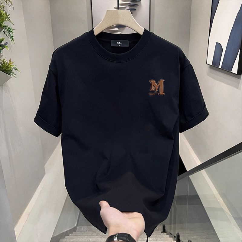 Designer Luxury Men's 2026 New Fashionable Leisure Sports Outdoor Versatile Letter Pattern Men's T-shirt Short Sleeve Loose Street Wear Summer Men's Wear