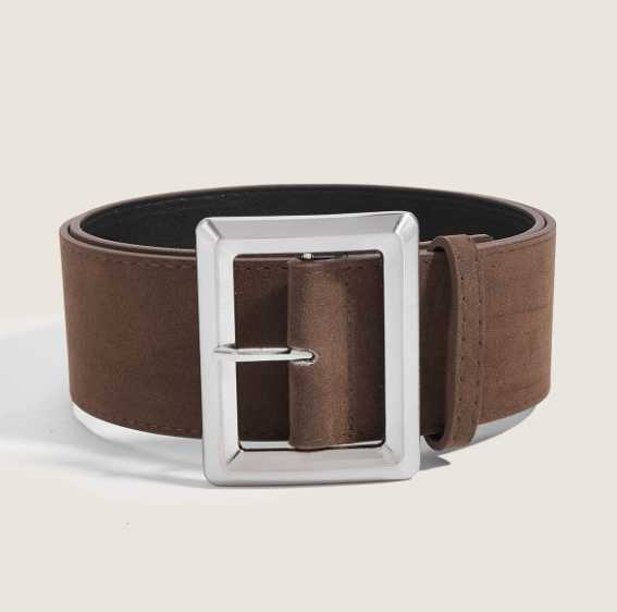 Retro Maillard-style wide belt for women, a slimming waist belt that gives an attractive and stylish look, with a chic American girl vibe H260410