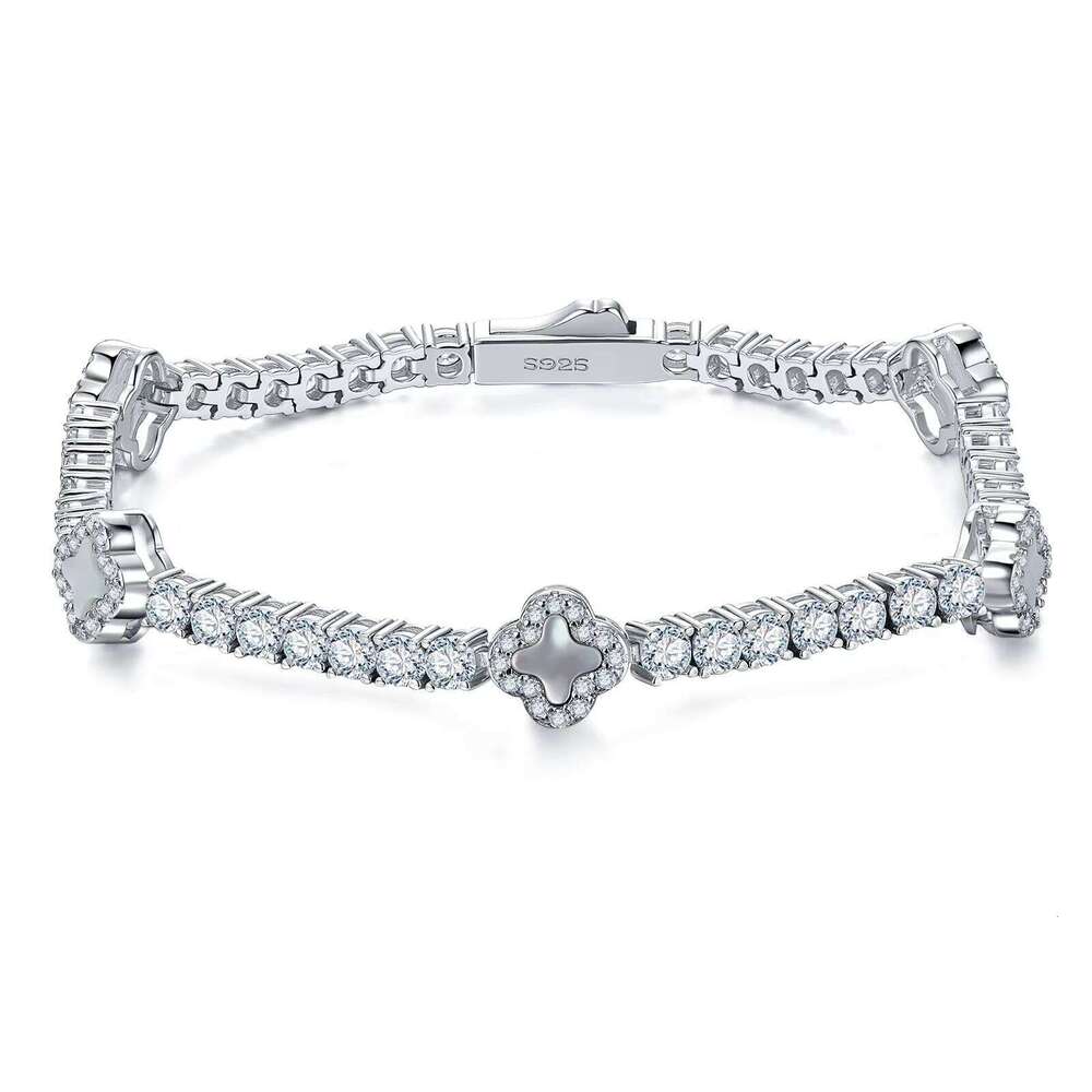 Classic Design 18K Gold Plated 925 Sterling Silver GRA Certificated 4.1ct*1PC Moissanite Jewelry Bracelet Trendy Gift