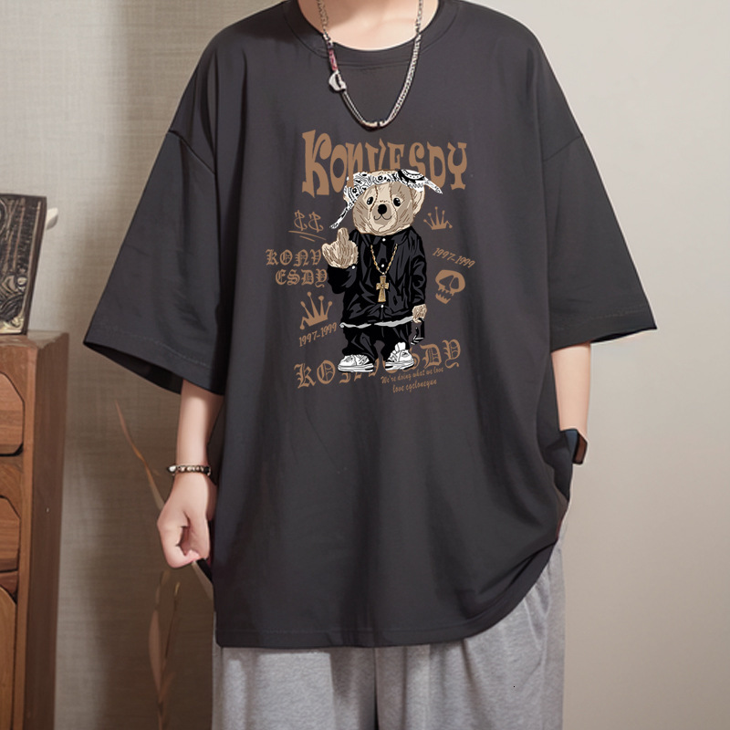 Designer Shirt - New Summer Style Pure Cotton Men's Short-sleeved T-shirt From A Fashionable Brand Loose Fit Casual And Versatile Round-neck Top