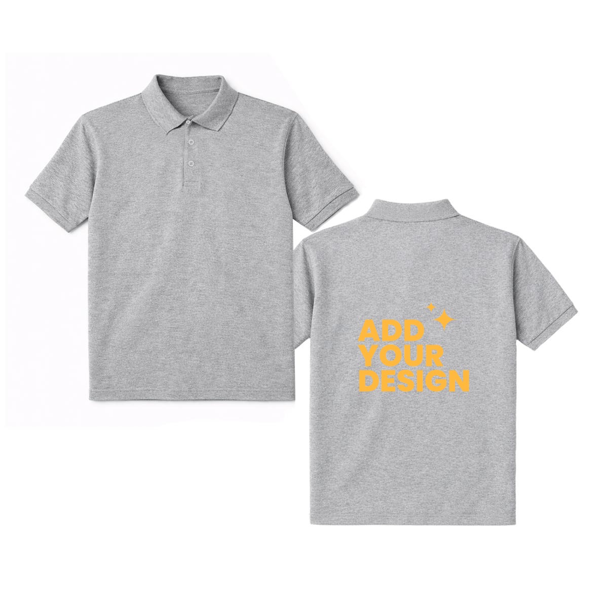 Adult Performance Polo Shirt | Moisture Wicking Cotton Poly Blend | Classic Collared Sport Top DTG Ready