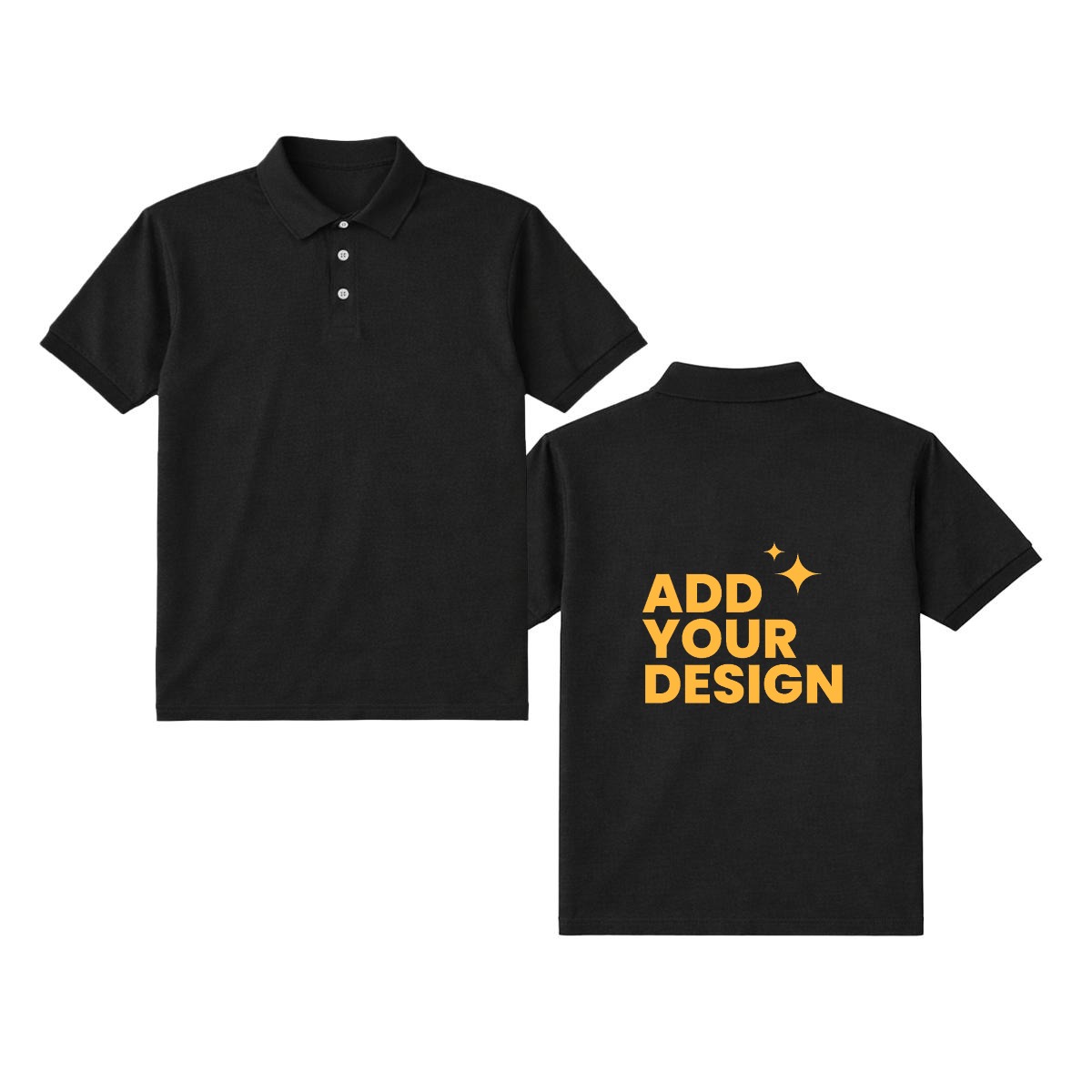 Adult Performance Polo Shirt | Moisture Wicking Cotton Poly Blend | Classic Collared Sport Top DTG Ready