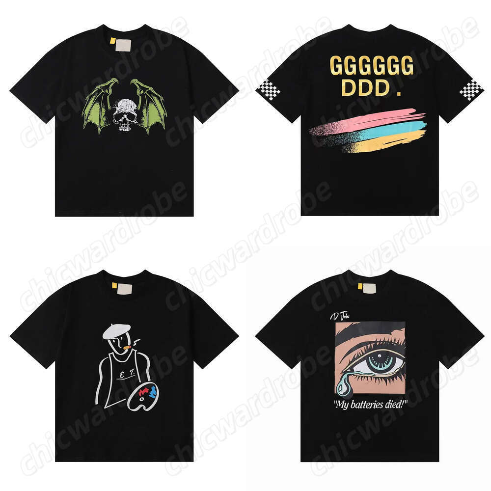 Gallerylies Dept Shirt 5A Graffiti Tees Mens Graphic T Shirts Designer Fashion Printing Tops Luxurys Street Tie Dyeing Galleryity Deptt Shorts Sleeve Clothes 199