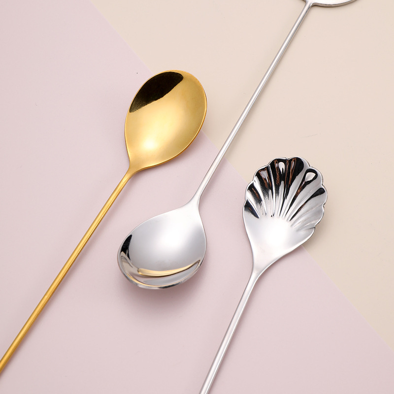 Fork Spoon Japanese Korean Creative Fruit Fork 304 Stainless Steel Star Moon Fork Spoon Seahorse Shell Coffee Stirring Spoon