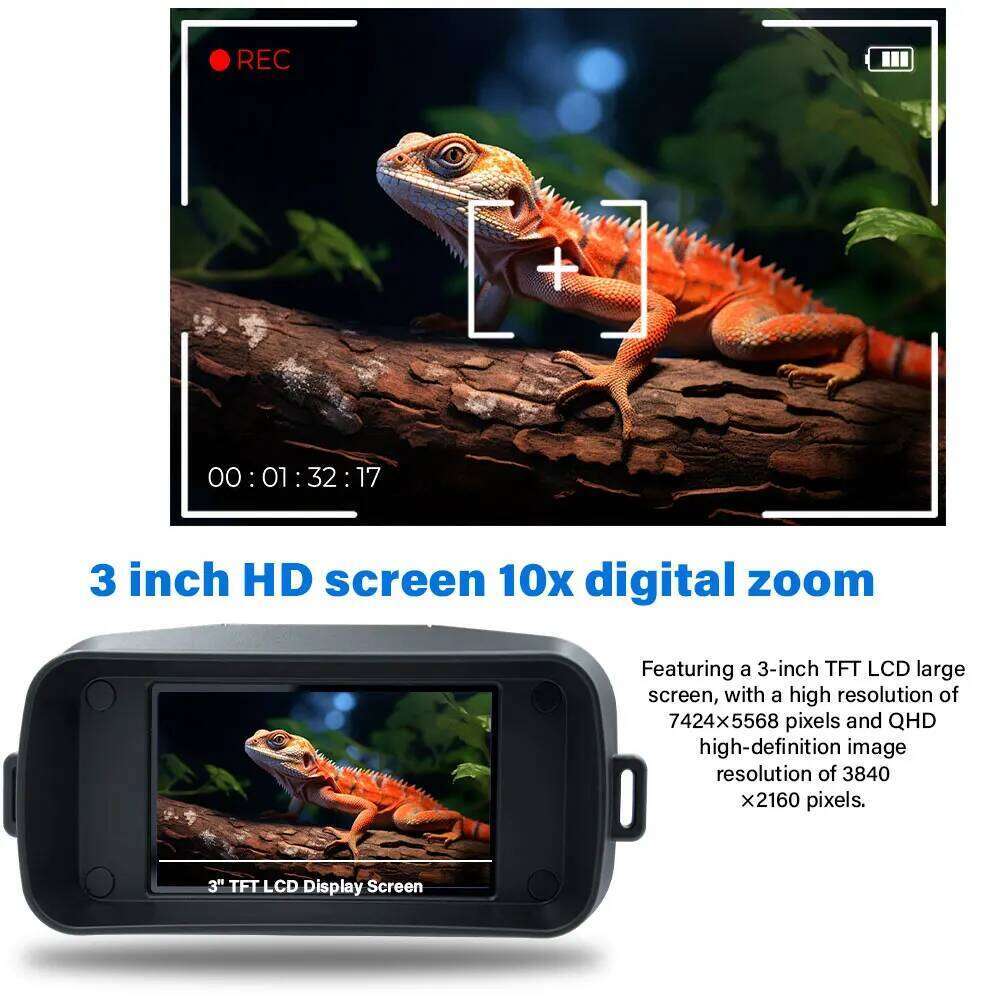 4K Night Vision Binoculars Device 10x Digital 800m Full Dark 8W Infrared WiFi Telescope Goggles For Hunting Camping Video Record - view 5