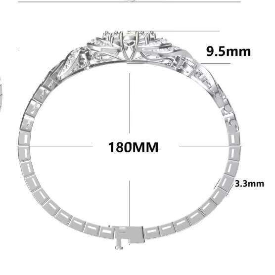 Customized Jewelry Luxury Classy Noble 925 Sterling Silver Moissanite Bracelet