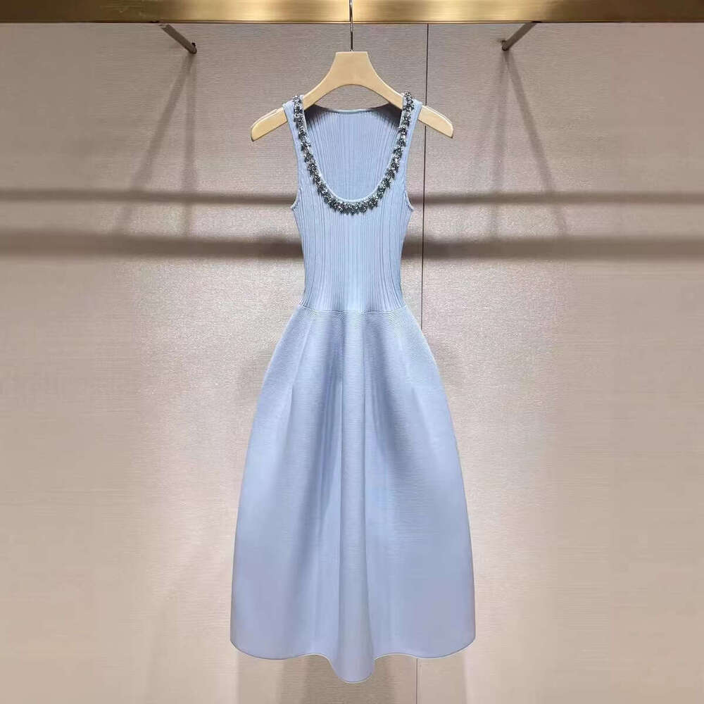 2026 k30 Spring New French Elegant Style, Slim Knitted Tank Top Skirt, FC FC Designer Waist Skirt