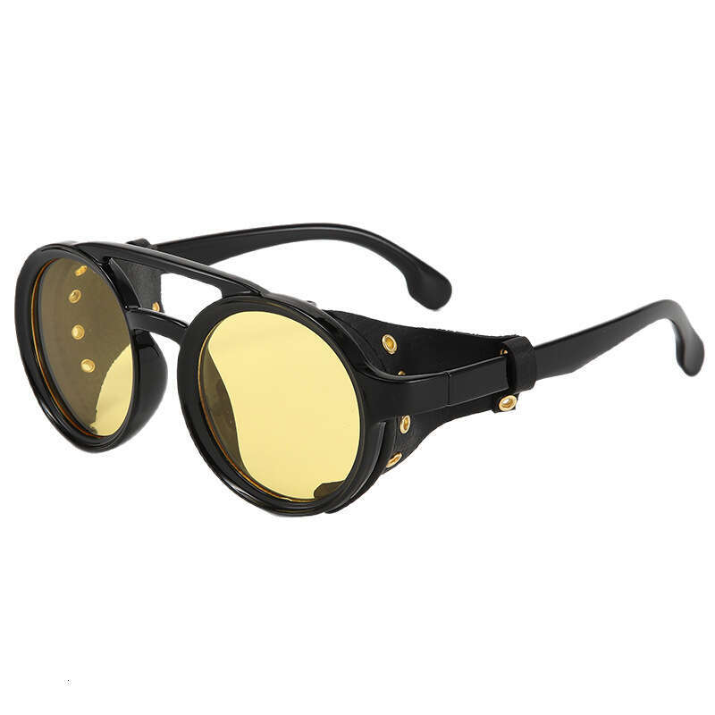Retro steampunk sunglasses for men and women, round punk sunglasses, retro goggles, outdoor sports glasses