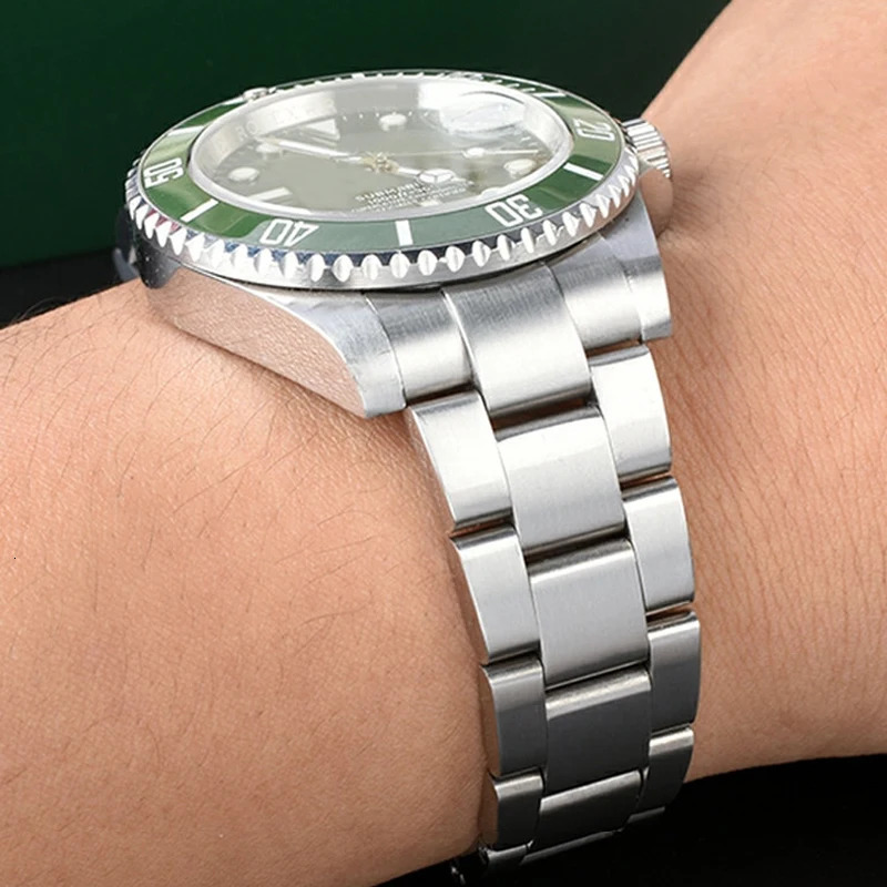 20mm Width 904L Solid Stainless Steel Watch Band Brushed Polished Oyster Bracelet Folding Buckle Glide Lock Clasp FOR RELOX SUB 260410