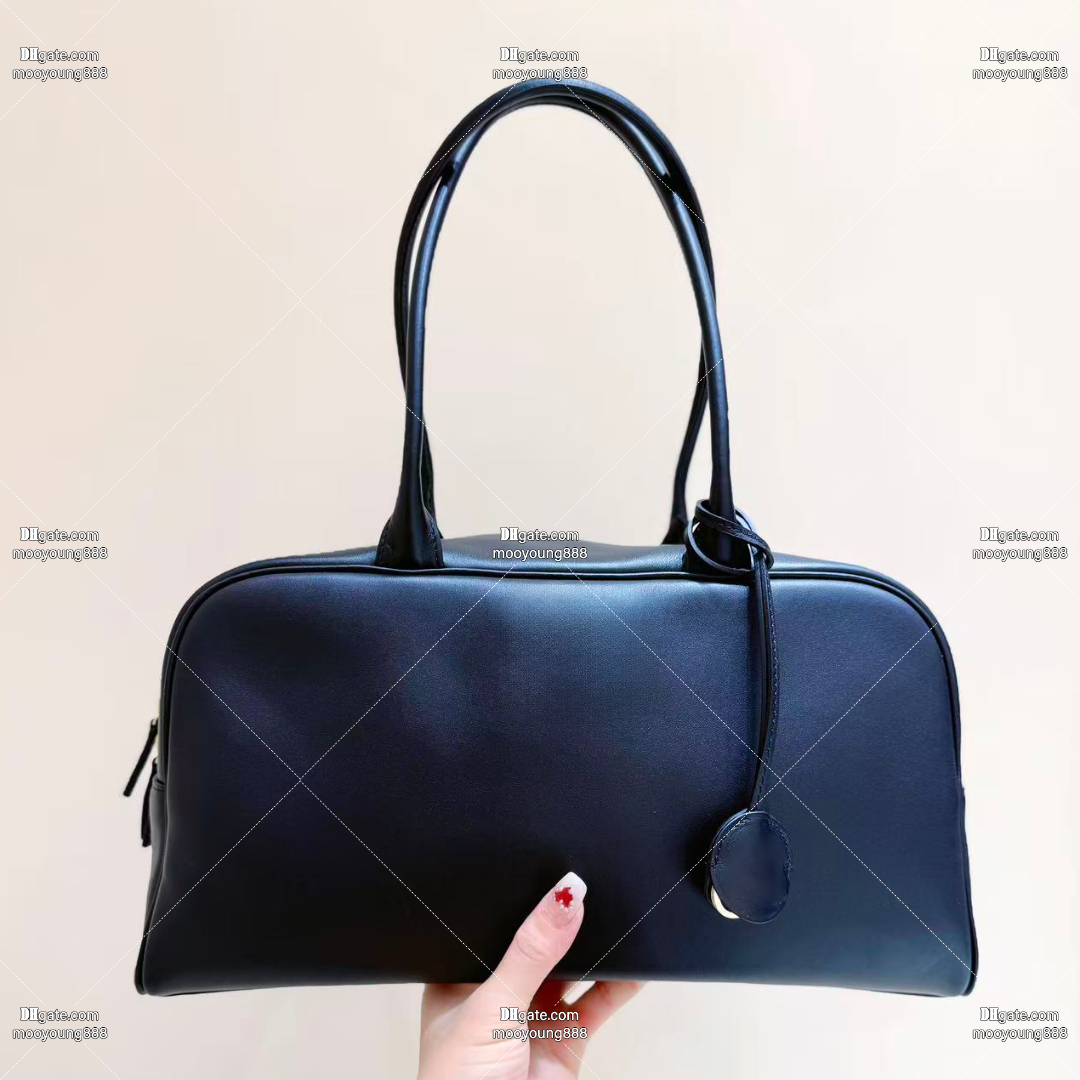 12A Upgrade Mirror Quality Designer Bowling Bag for Women 35.5cm Luxury Calfskin Leather Handbags Black Shoulder Bags AS6211
