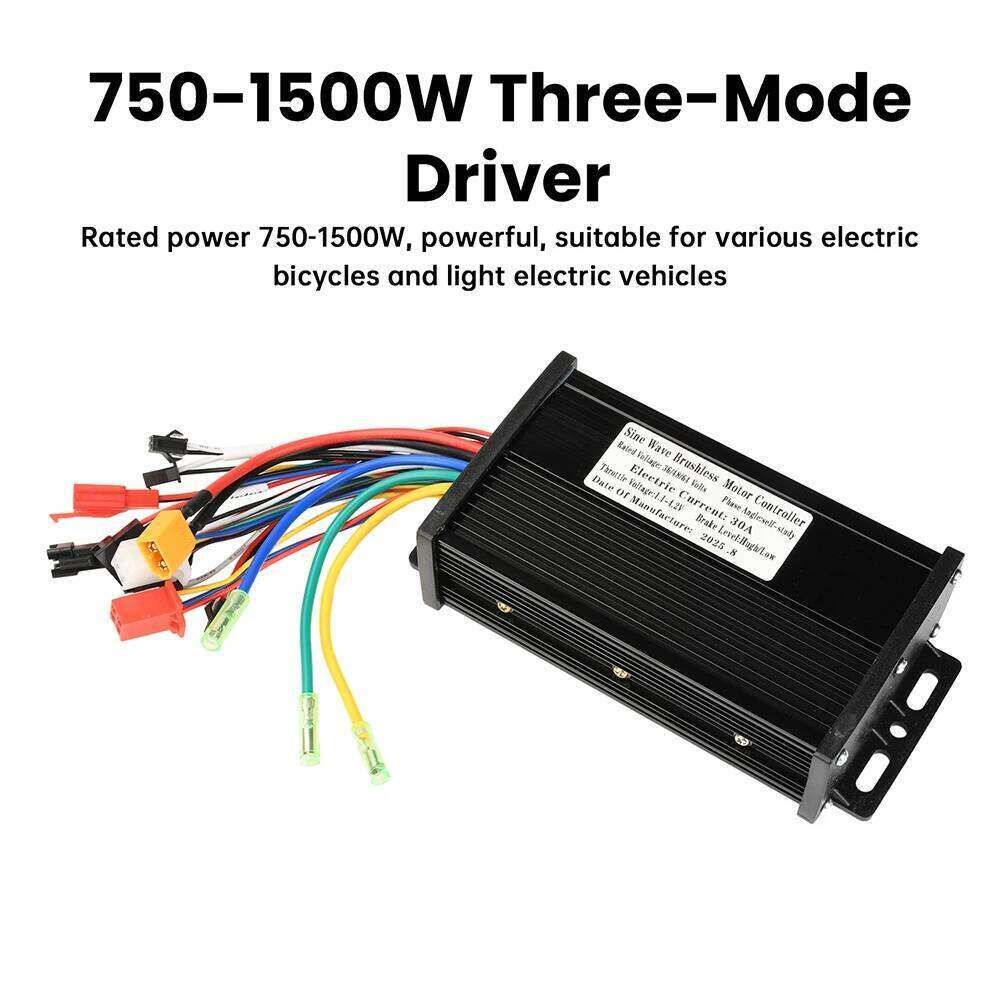 36V 48V64V 30A Black Gold Sine Wave Brushless Motor Controller 750-1500W 3 Mock Examination Driver SM Connector Electric Bicycle