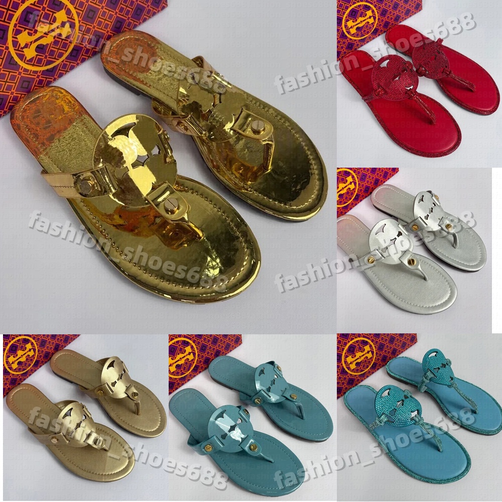 Designer Sandals green red blue black Womens and Fashionable Summer Herringbone Flat Bottom Beach Shoes Toe Slippers Sizes 35-43 2026