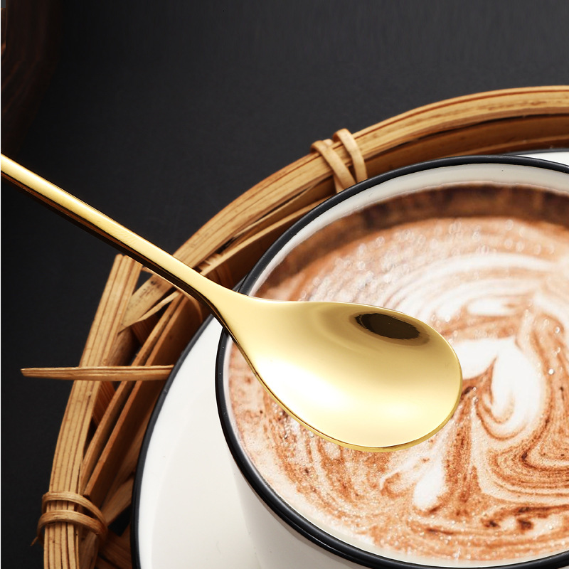 304 Stainless Steel Creative Coffee Four-Leaf Clover Cherry Blossom Stirring Dessert Small Spoon