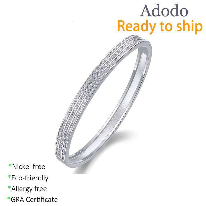 Custom Fashion 925 Sterling Silver Moissanite Diamond for Women Banquet Engagement Jewelry Bracelet Gifts