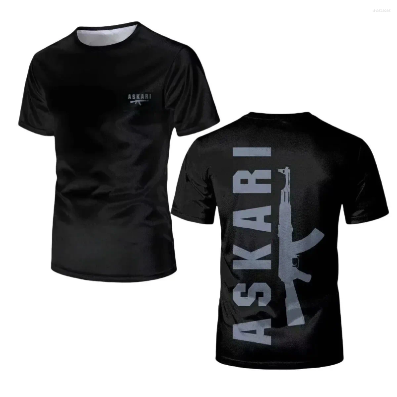 Men's T Shirts Latest Breathable And Comfortable Round Neck T-shirt US ASKARI Boxing Fighting Competition Mesh Outdoor Top