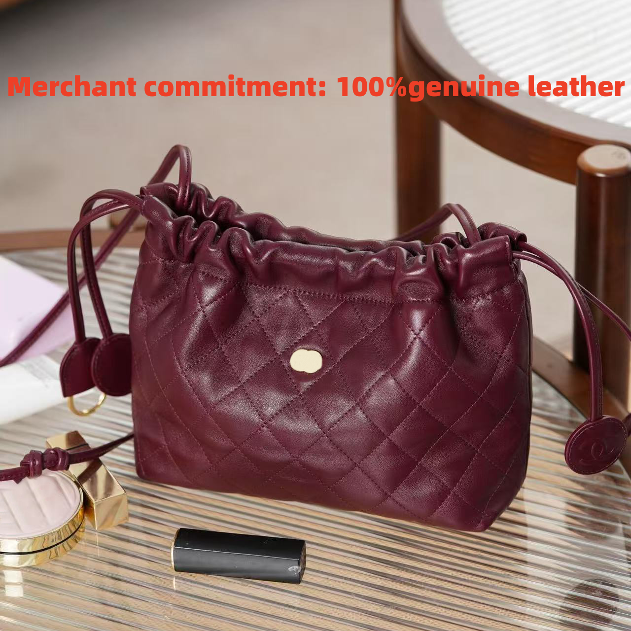 Luxury Designer bags Womens leather 26S Classic Pleated Drawstring Bucket Bag Women Small Designer Handbag 2026 New Arrival Versatile Crossbody & Shoulder Lucky Bag