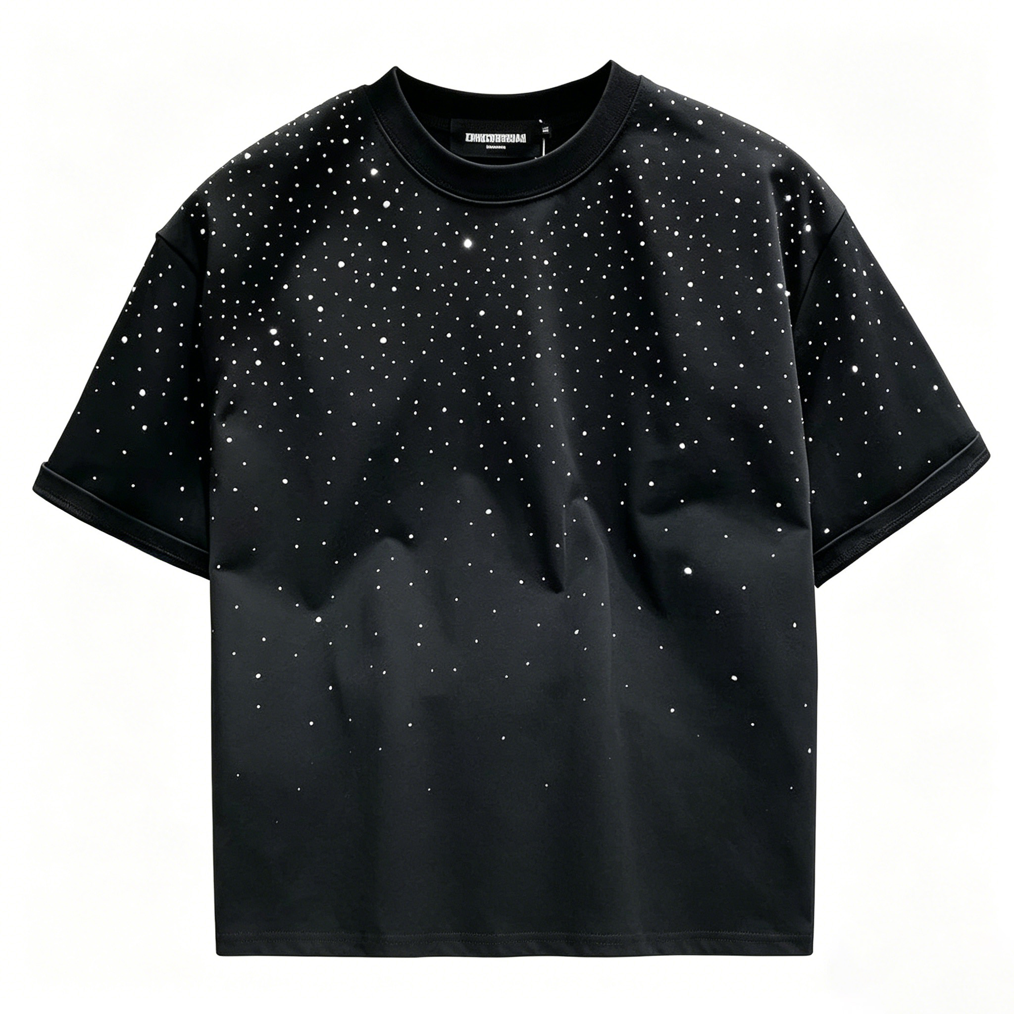 Men's T-shirt Hot Diamond Printed Half Sleeve Fashion Round Neck Casual Summer High-end Men Tops T Shirts Size S-5XL