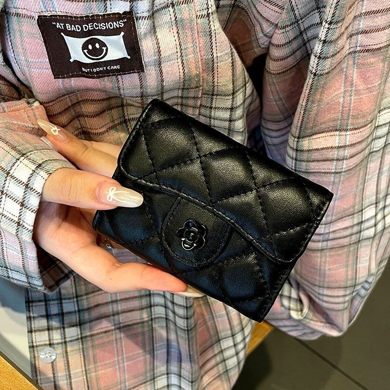 New Multi-Card Slot Light Luxury Compact Accordion Internet Celebrity High-End Anti-Demagnetization Card Holder for Women