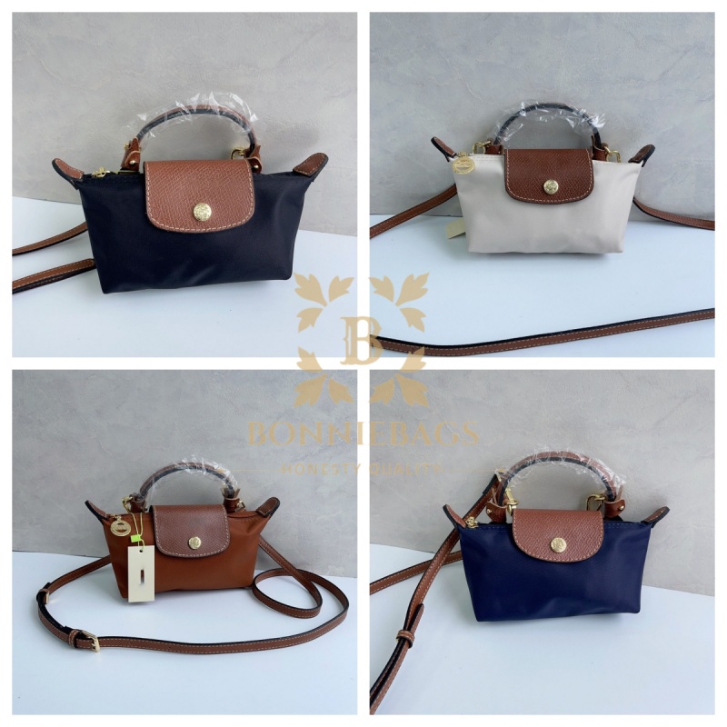 Long designer Mini Hobos Short Handle Button Zipper Open Close Recycled Canvas Patchwork Leather Trim Strap Lightweight Durable Clutch Crossbody Bag Dumpling bag