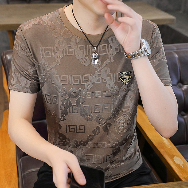 2026 New Luxury Designer Men's Striped Polo Shirt Summer American Casual Streetwear Ice Silk Quick-dry Breathable Half Sleeve Tops